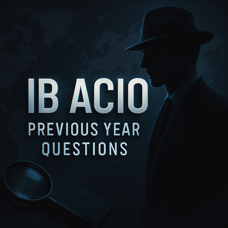 IB ACIO – PYQ 2025