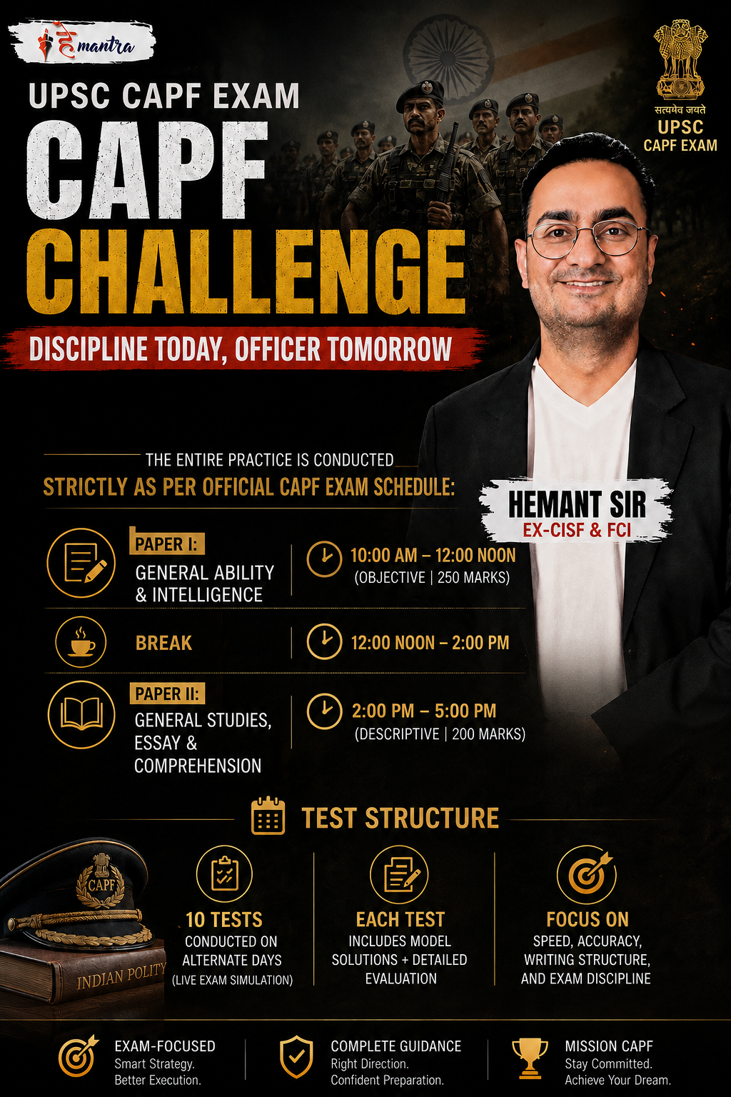 10 DAYS CHALLENGE | UPSC CAPF (AC) 2026 | LIVE