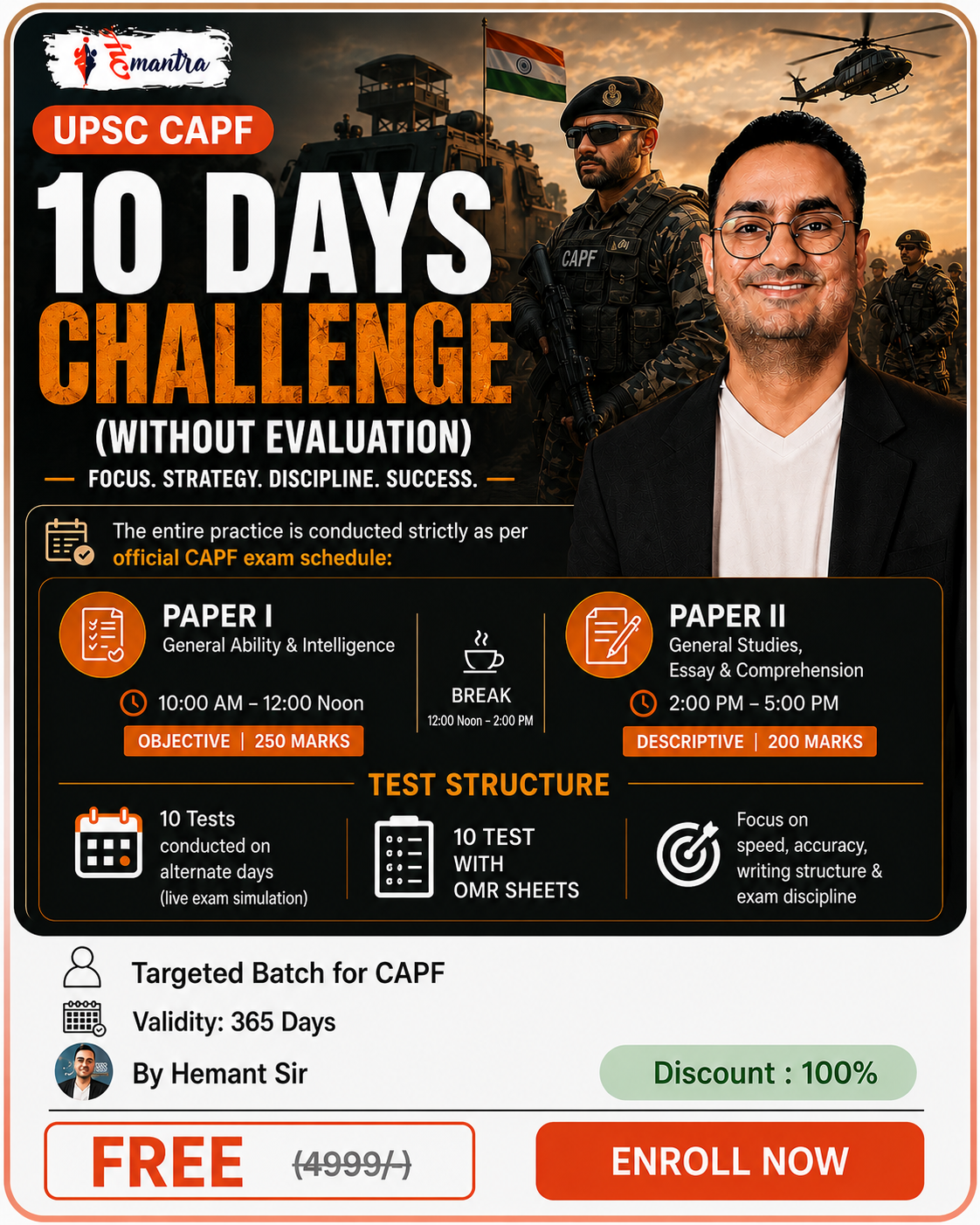 UPSC CAPF 10 DAYS CHALLENGE