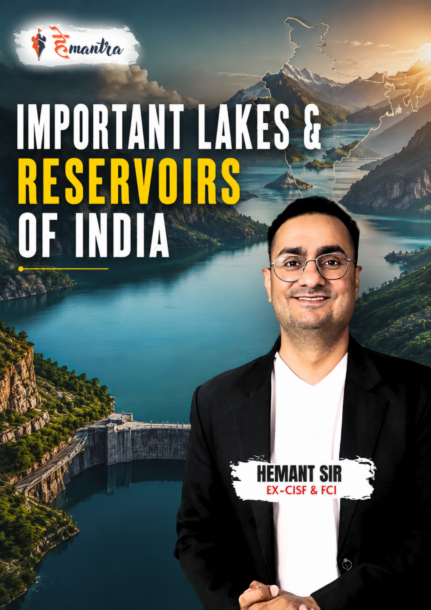 IMPORTANT LAKES & RESERVOIRS OF INDIA | BY SHANKAR SIR