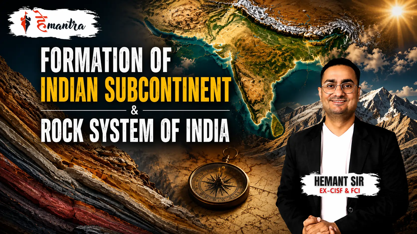 FORMATION OF INDIAN SUBCONTINENT & ROCK SYSTEM OF INDIA | BY SHANKAR SIR