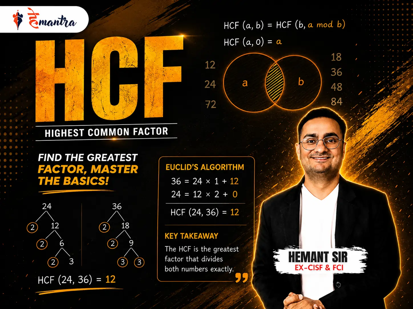 HCF | BY RAJ SIR