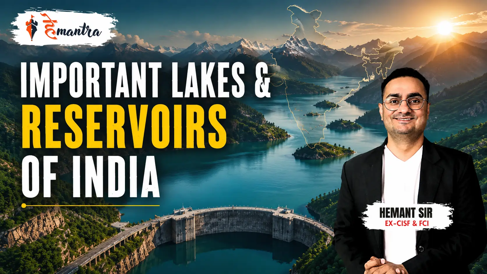 IMPORTANT LAKES & RESERVOIRS OF INDIA | BY SHANKAR SIR