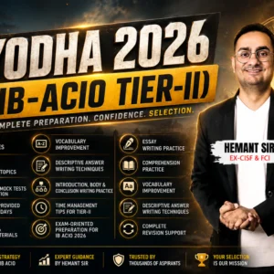 YODHA 2026 IB-ACIO Tier-II Course Banner by Hemantra